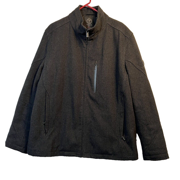 TUMI T Tech Mens Large Black Insulated Full Zip Jacket